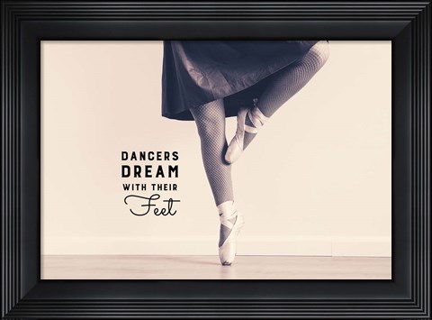 Framed Dancers Dream With Their Feet Print