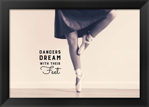Framed Dancers Dream With Their Feet Print