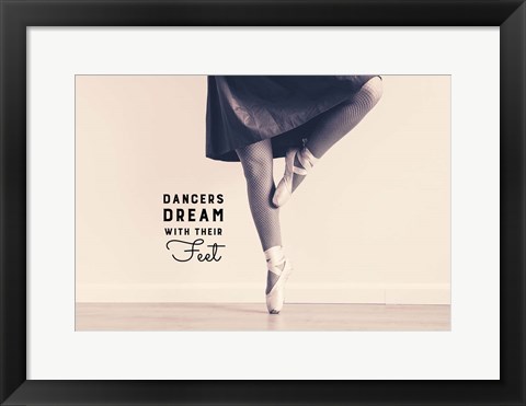 Framed Dancers Dream With Their Feet Print