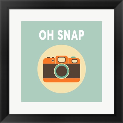 Framed OH SNAP Camera Blue Print