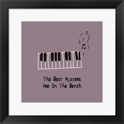 Framed Best Players Are On The Bench Purple Print