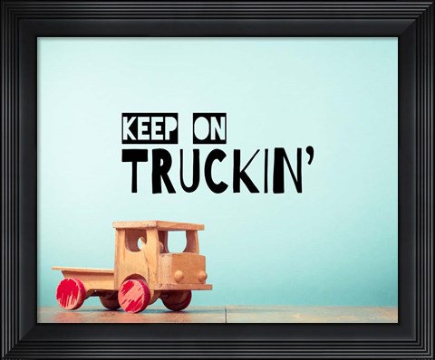 Framed Keep On Truckin&#39; Blue Print