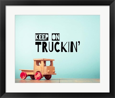 Framed Keep On Truckin&#39; Blue Print