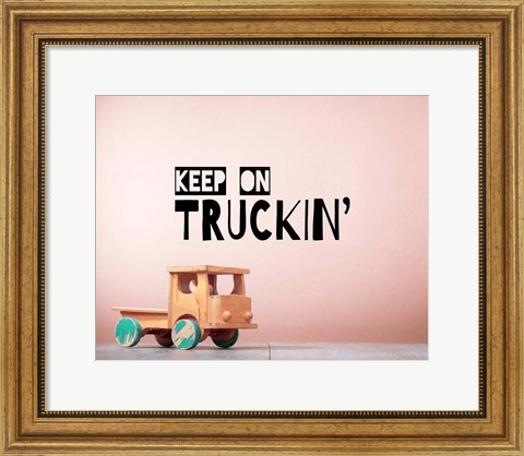 Framed Keep On Truckin&#39; Brown Print