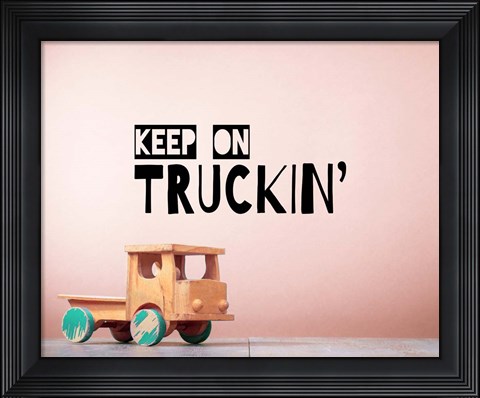 Framed Keep On Truckin&#39; Brown Print