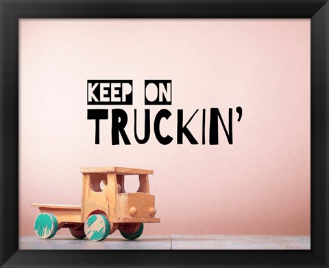 Framed Keep On Truckin&#39; Brown Print