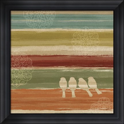 Framed Mumbai Rainbow Birds III Print