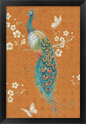 Framed Ornate Peacock X Spice Print