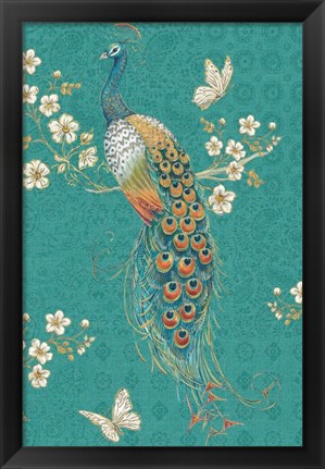 Framed Ornate Peacock XD Print