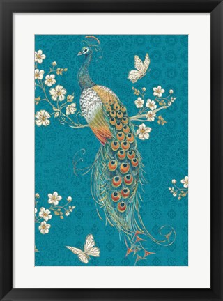 Framed Ornate Peacock XE Print