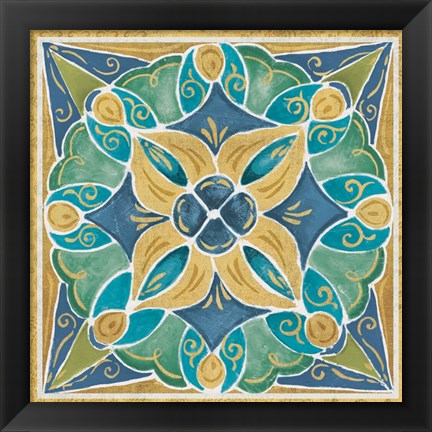 Framed Free Bird Mexican Tiles II Print