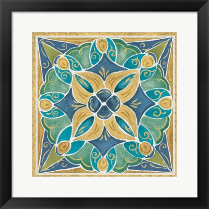 Framed Free Bird Mexican Tiles II Print