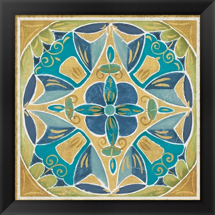 Framed Free Bird Mexican Tiles III Print
