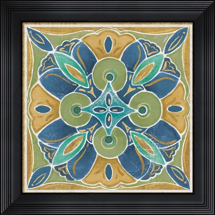Framed Free Bird Mexican Tiles I Print