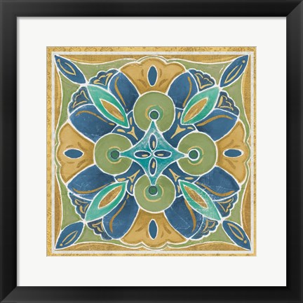 Framed Free Bird Mexican Tiles I Print