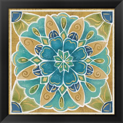 Framed Free Bird Mexican Tiles IV Print