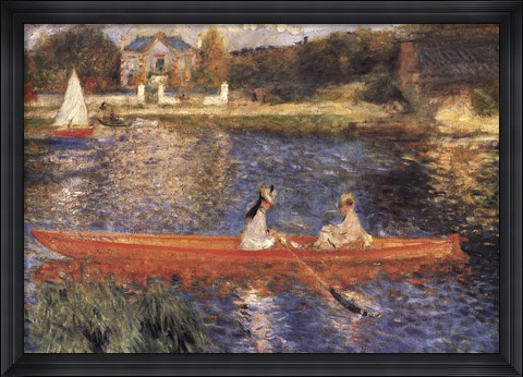 Framed La Seina a Asniers Print