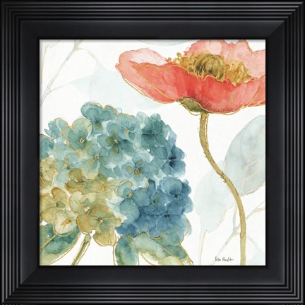 Framed Rainbow Seeds Flowers IV Print