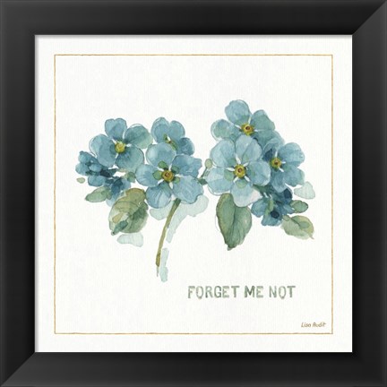 Framed My Greenhouse Forget Me Not Print