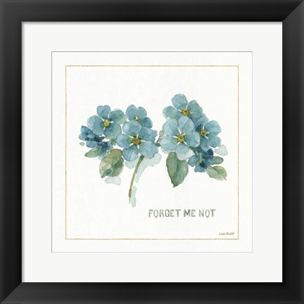 Framed My Greenhouse Forget Me Not Print