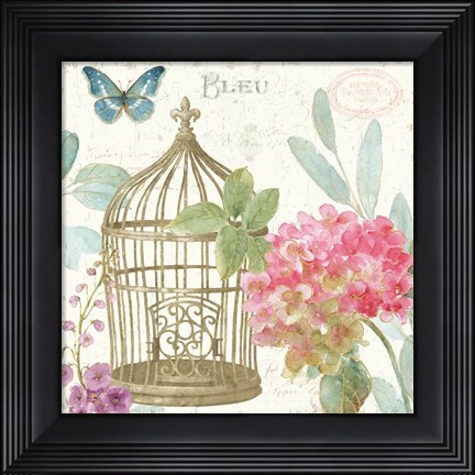 Framed Rainbow Seeds Floral Birdcage II v2 Print
