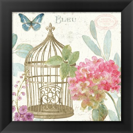 Framed Rainbow Seeds Floral Birdcage II v2 Print