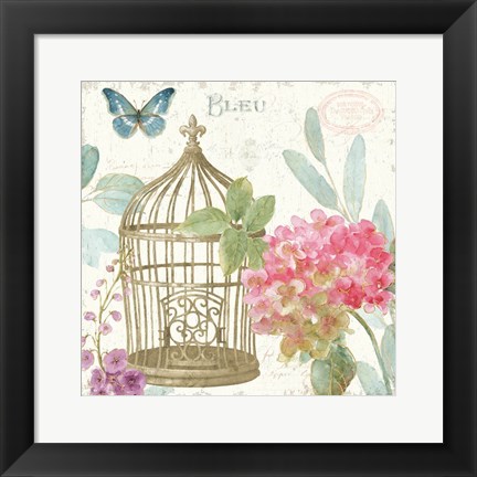 Framed Rainbow Seeds Floral Birdcage II v2 Print