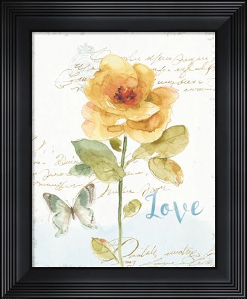 Framed Rainbow Seeds Floral VIII Love Print