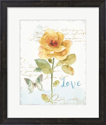 Framed Rainbow Seeds Floral VIII Love Print