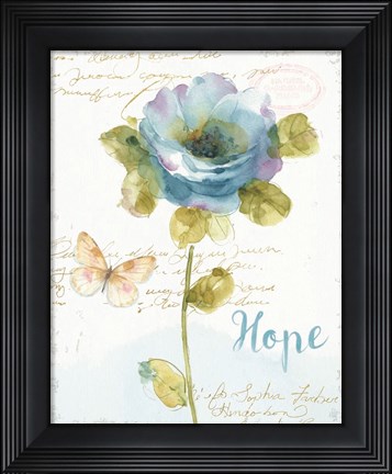 Framed Rainbow Seeds Floral VII Hope Print