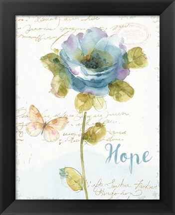 Framed Rainbow Seeds Floral VII Hope Print