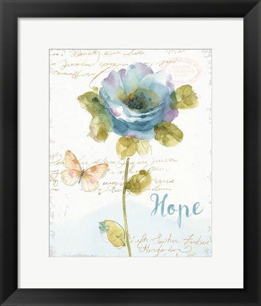 Framed Rainbow Seeds Floral VII Hope Print