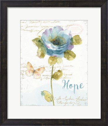 Framed Rainbow Seeds Floral VII Hope Print