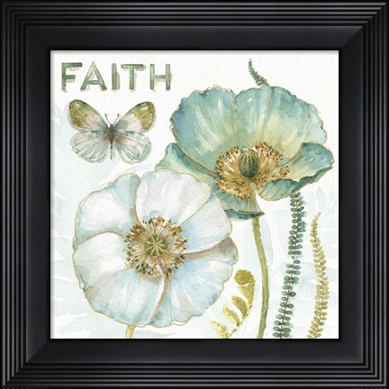 Framed My Greenhouse Flowers Faith Print