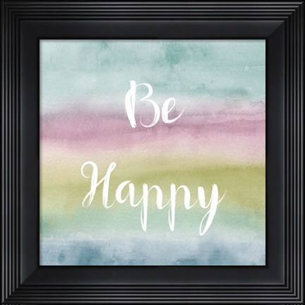 Framed Rainbow Seeds Painted Pattern XIV Cool Happy Print