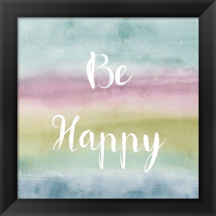 Framed Rainbow Seeds Painted Pattern XIV Cool Happy Print