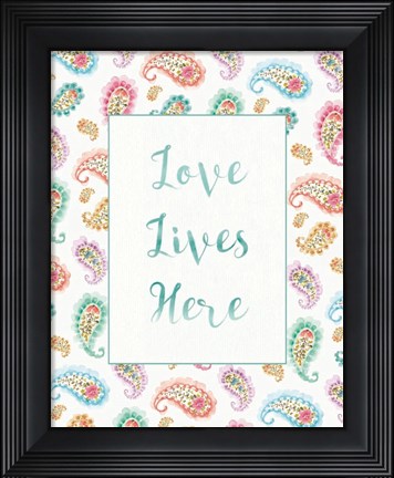 Framed Rainbow Seeds Love Lives Print