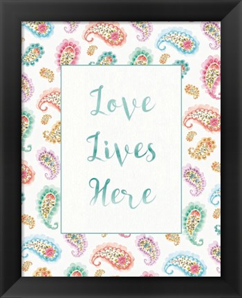 Framed Rainbow Seeds Love Lives Print