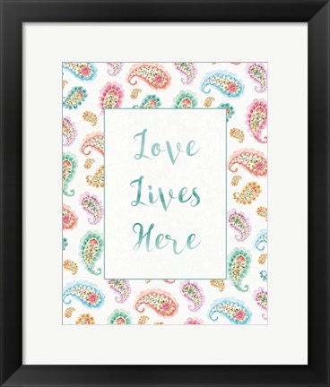 Framed Rainbow Seeds Love Lives Print