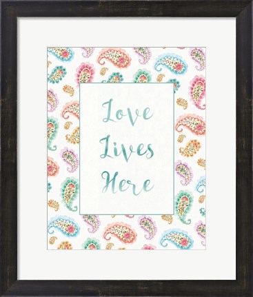 Framed Rainbow Seeds Love Lives Print