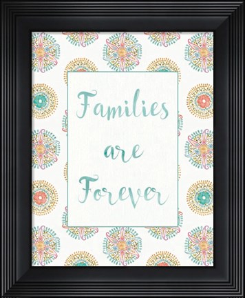 Framed Rainbow Seeds Families Print