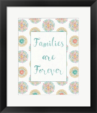 Framed Rainbow Seeds Families Print