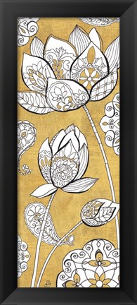 Framed Color my World Lotus II Gold Print