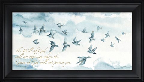 Framed Indigold XIII with Script Print