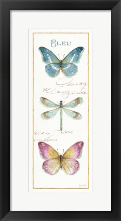 Framed Rainbow Seeds Butterflies I Print
