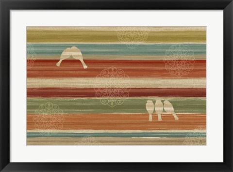 Framed Mumbai Rainbow Birds I Print