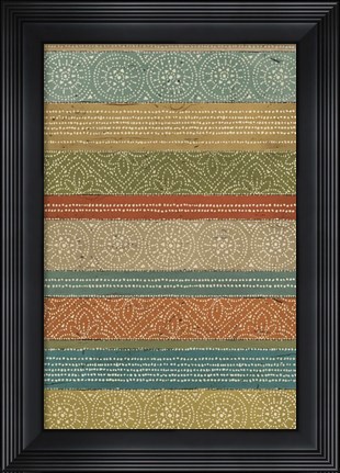 Framed Batik Stripes II Print
