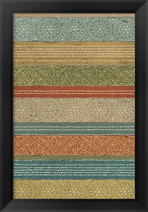 Framed Batik Stripes II Print
