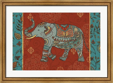 Framed Elephant Caravan IIM Print