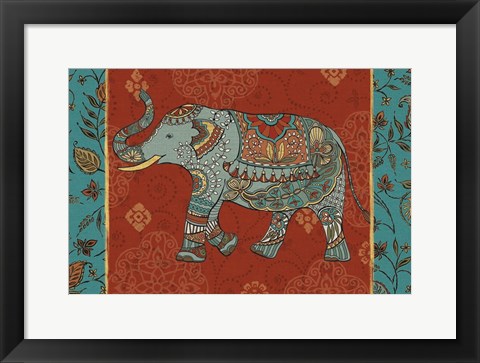 Framed Elephant Caravan IIM Print